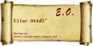 Eller Ottó névjegykártya